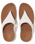 FITFLOP Lulu Leather Toe Post in White I88 | Shop from eightywingold an official brand partner for Fitflop Canada and US.