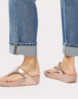 FITFLOP Lulu Leather Toe Post in Rose Gold I88 | Shop from eightywingold an official brand partner for Fitflop Canada and US.