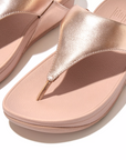 FITFLOP Lulu Leather Toe Post in Rose Gold I88 | Shop from eightywingold an official brand partner for Fitflop Canada and US.