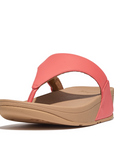 FITFLOP Lulu Leather Toe Post in Rosy Coral I88 | Shop from eightywingold an official brand partner for Fitflop Canada and US.