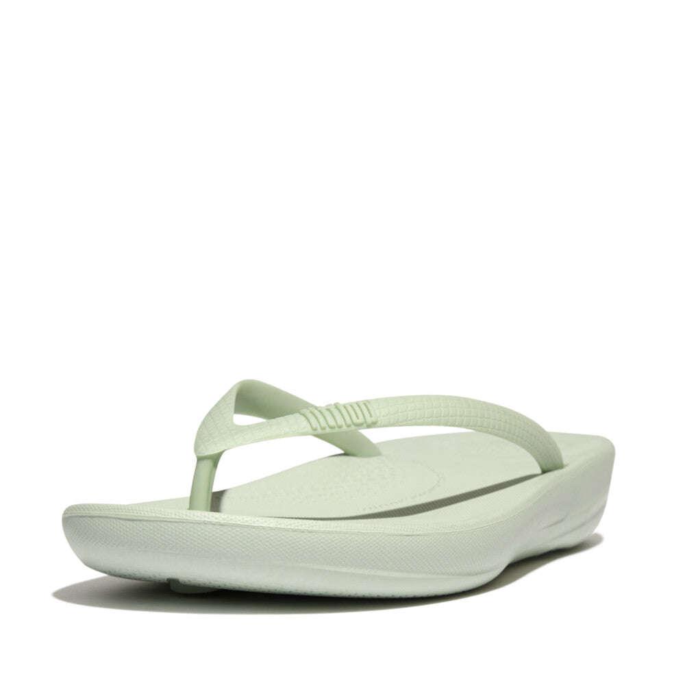 FITFLOP Iqushion Ergonomic Flip-Flops in Light Green E54 | Shop from eightywingold an official brand partner for Fitflop Canada and US.