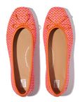FITFLOP vibrant Satsuma Pink Perfect Mix raffia ballerinas with leather bow in Canada