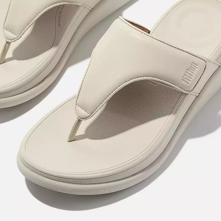 FITFLOP Paris Beige streamlined faux leather sandals with ergonomic design in Canada