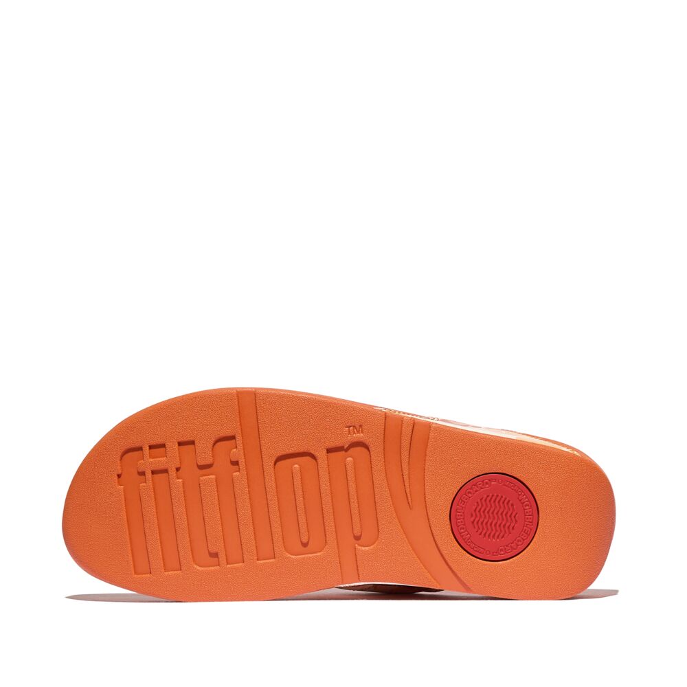 Floral-print FITFLOP Lulu sandals in Peachy Mix in Canada with all-day comfort and slip-resistant sole