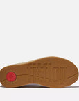 Sole view of FITFLOP Deep Tan PlatFForm espadrille sandals in Canada with soft leather and slip-resistant sole