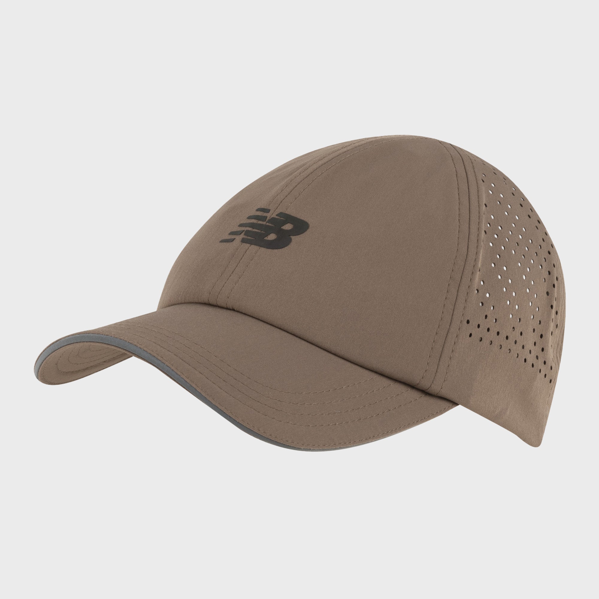 Laser Performance Run Hat in Taupe