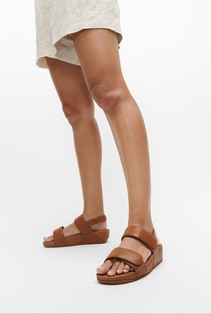 Lulu Adjustable Leather Back-Strap Sandals