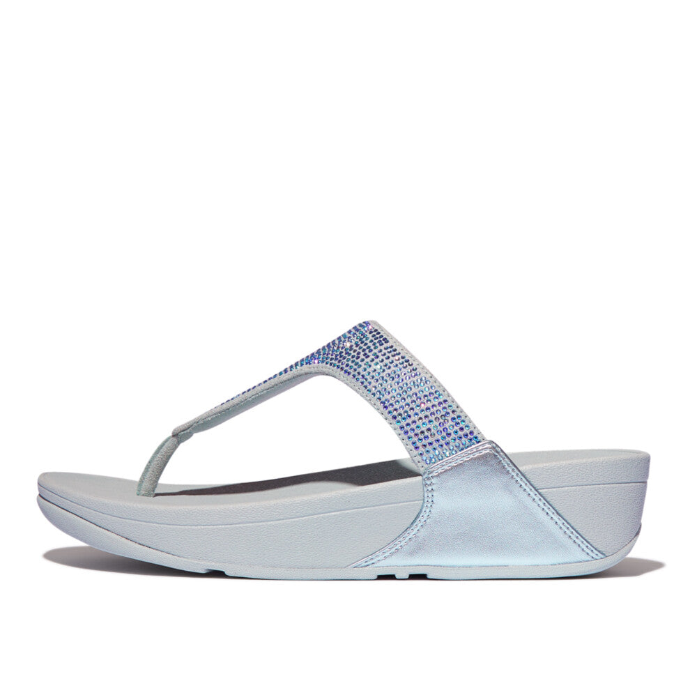 Lulu Crystal Embellished Toe-Post Sandals