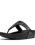 Lulu Crystal-Mix Toe-Post Sandals