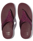 Lulu Crystal-Mix Toe-Post Sandals