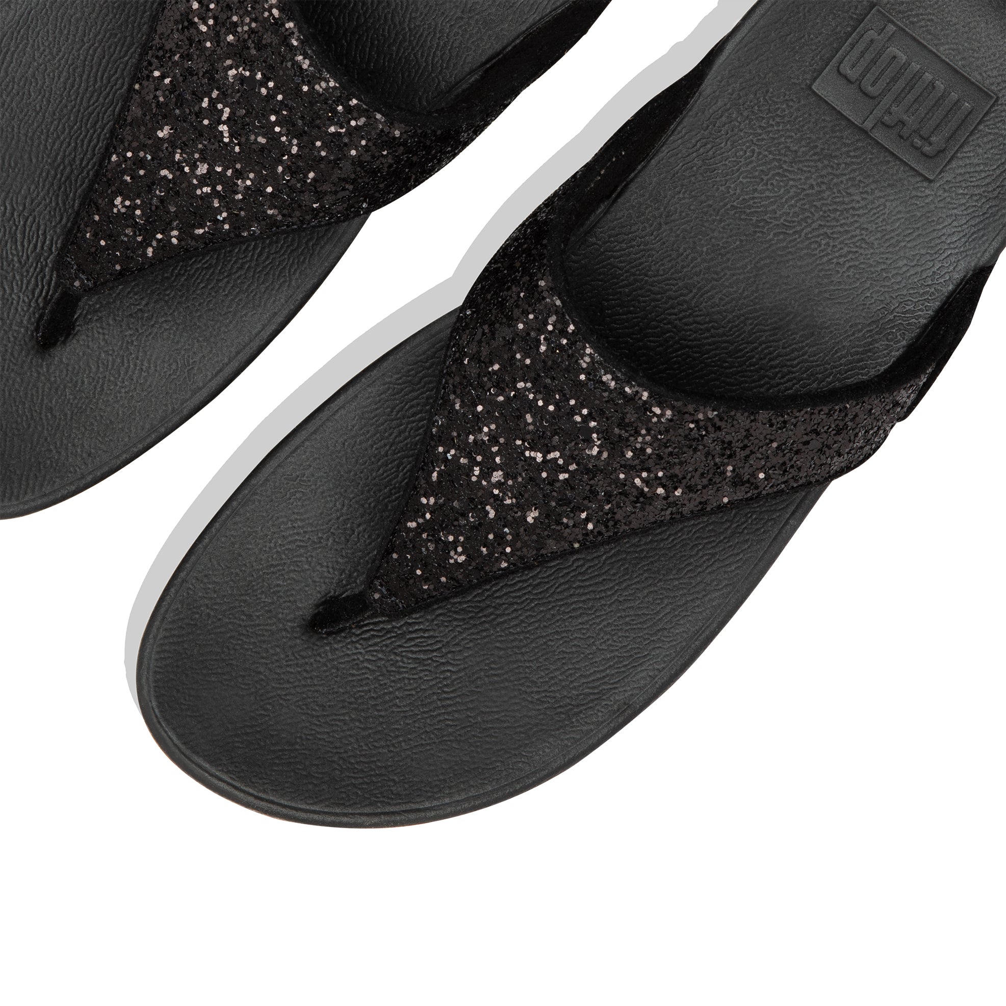 FITFLOP Lulu Glitter Toe-Thongs in Black X03 | Shop from eightywingold an official brand partner for Fitflop Canada and US