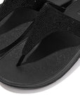 Lulu Crystal Embellished Toe-Post Sandals
