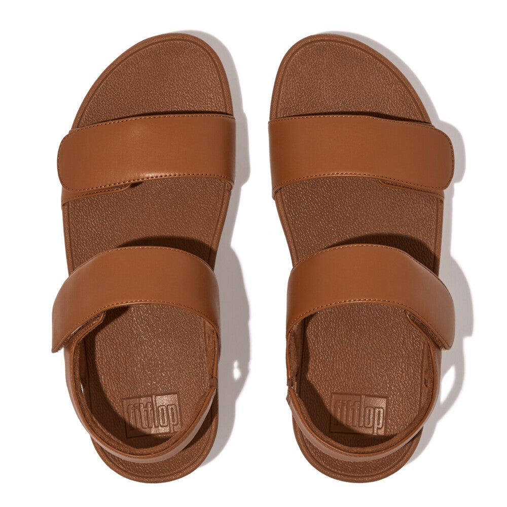 Lulu Adjustable Leather Back-Strap Sandals
