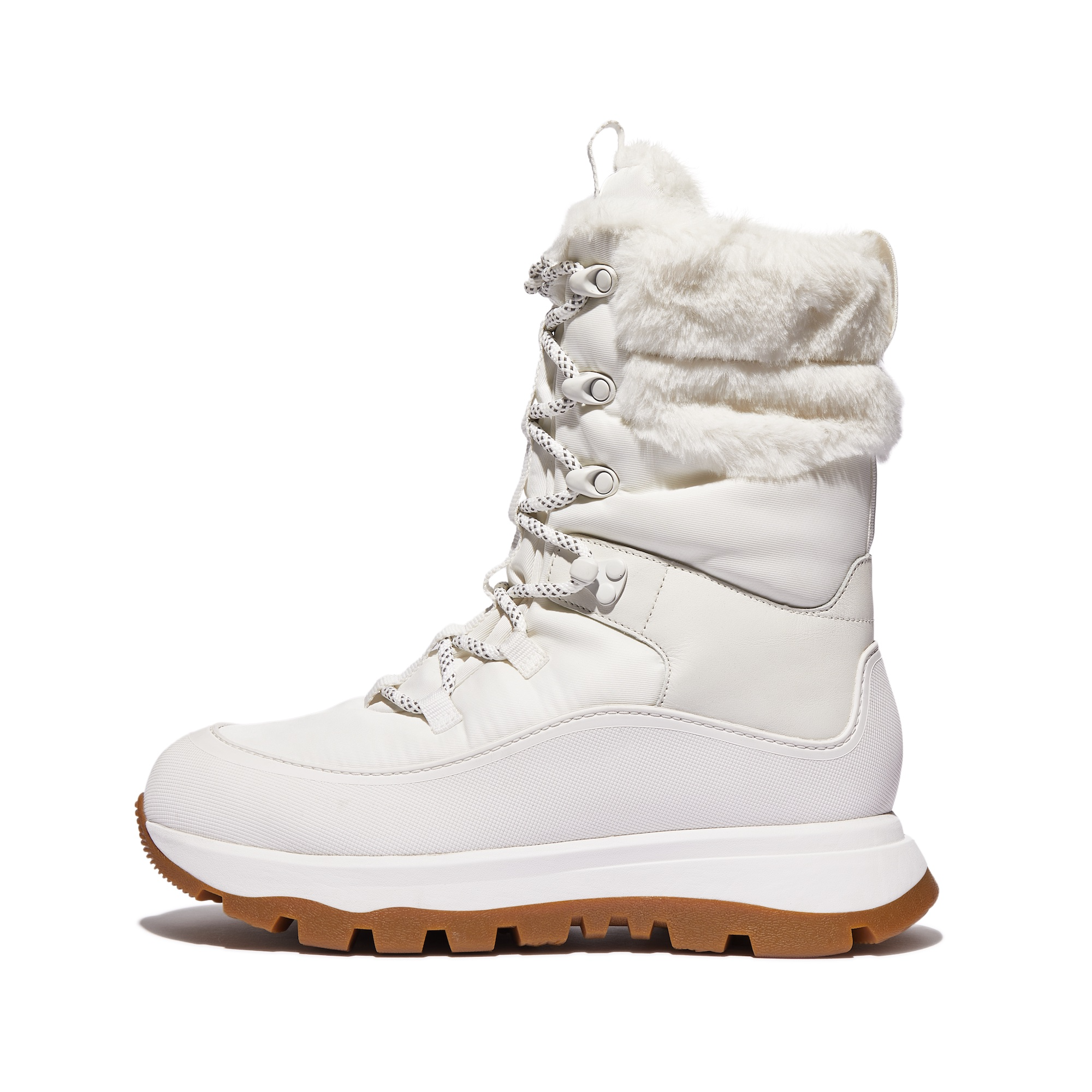 FITFLOP Neo-D-Hyker Mid-Calf Outdoor Boots in White IG3 | Shop from eightywingold an official brand partner for Fitflop Canada and US.