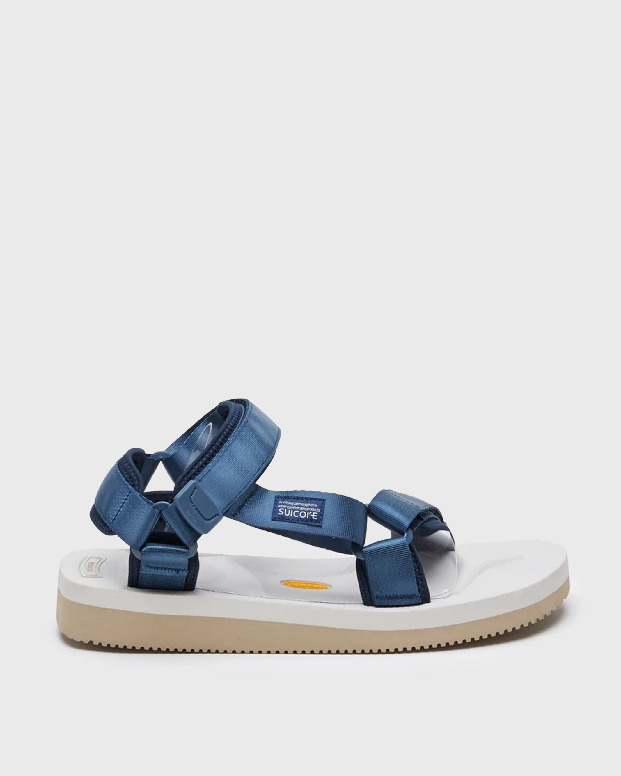 SUICOKE DEPA-V2 SANDALS - Navy x Sand. From Fall/Winter 2021 collection on SUICOKE Official US & Canada Webstore.