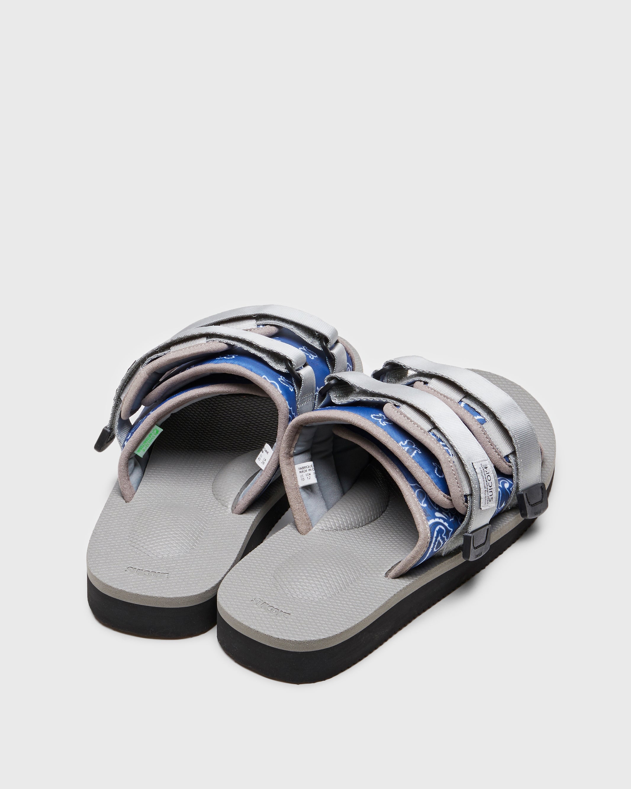 SUICOKE MOTO-Cab-PT05 SLIDES - Navy x Gray. From Spring/Summer 2023 collection on SUICOKE Official US & Canada Webstore.