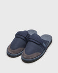 SUICOKE nanamica Edition ZAVO-Cab - Navy MULES.  From Fall/Winter 2023 collection on SUICOKE Official US & Canada Webstore.