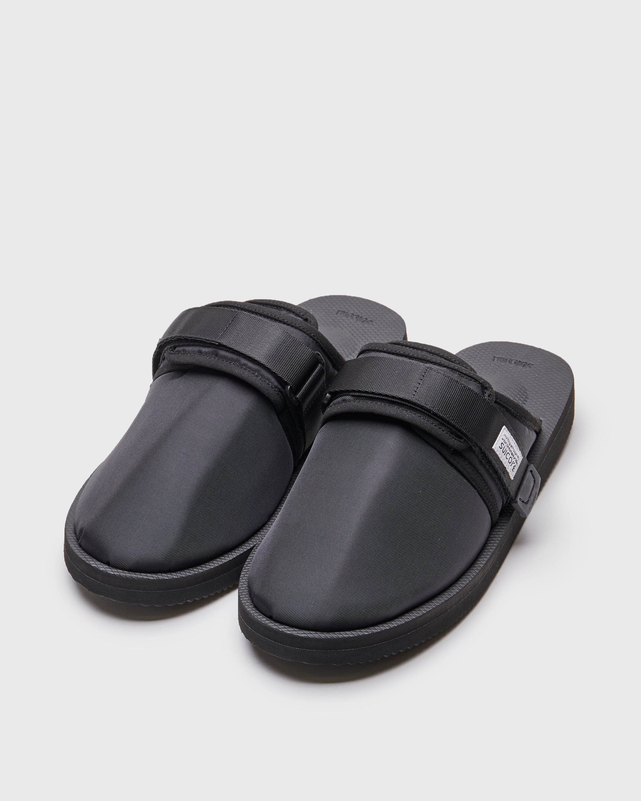 SUICOKE ZAVO-Cab - Black SLIDES From Fall/Winter 2023 collection on SUICOKE Official US & Canada Webstore.