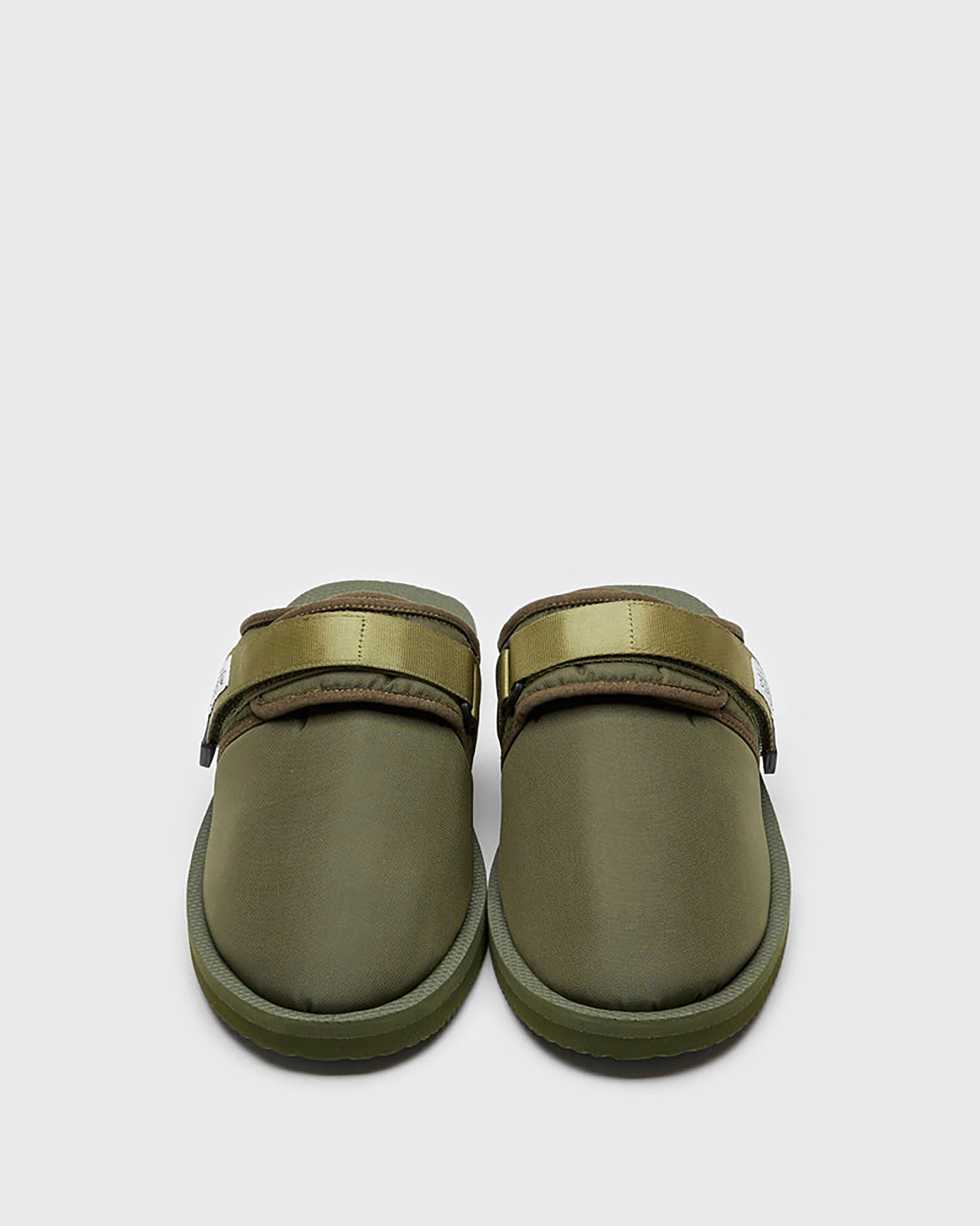 SUICOKE ZAVO-Cab MULES - Olive. From Spring/Summer 2023 collection on SUICOKE Official US & Canada Webstore.