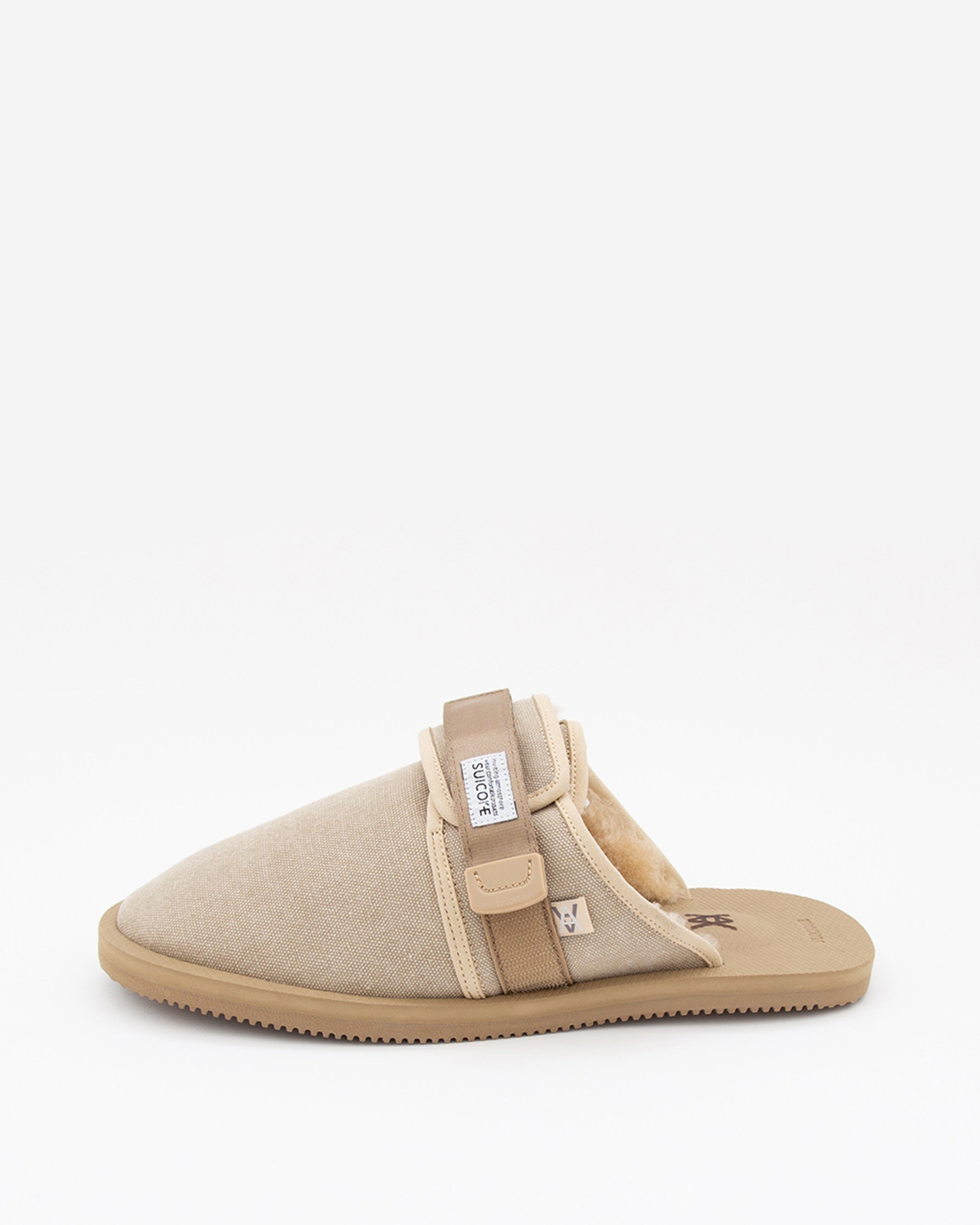 SUICOKE Daniel Arsham Edition ZAVO-MabDA MULES - Beige. From Fall/Winter 2021 collection on SUICOKE Official US & Canada Webstore.