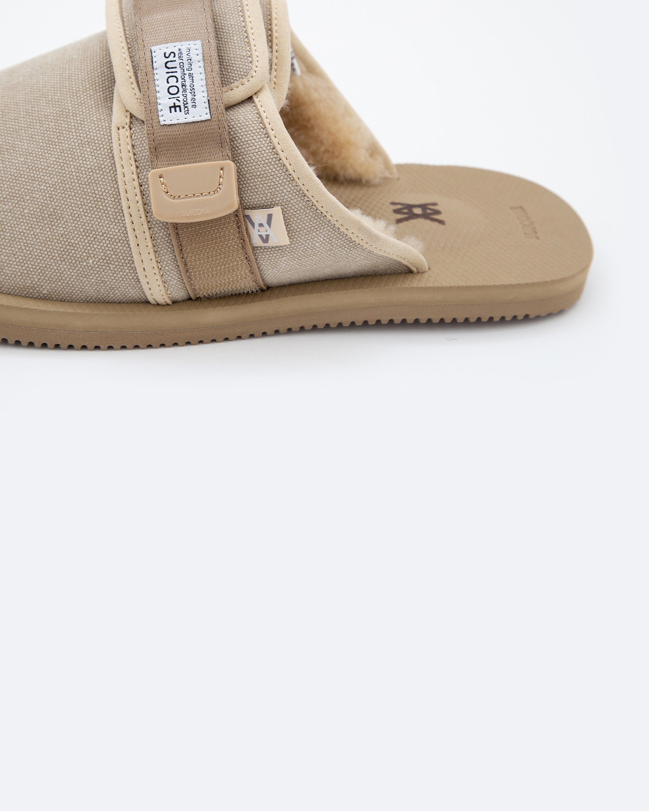 SUICOKE Daniel Arsham Edition ZAVO-MabDA MULES - Beige. From Fall/Winter 2021 collection on SUICOKE Official US & Canada Webstore.