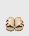 SUICOKE KAW-Cab slides with beige nylon upper, beige midsole and sole, strap and logo patch. From Spring/Summer 2023 collection on SUICOKE Official US & Canada Webstore OG-081CAB BEIGE