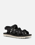 John elliott x suicoke zip sandals in black