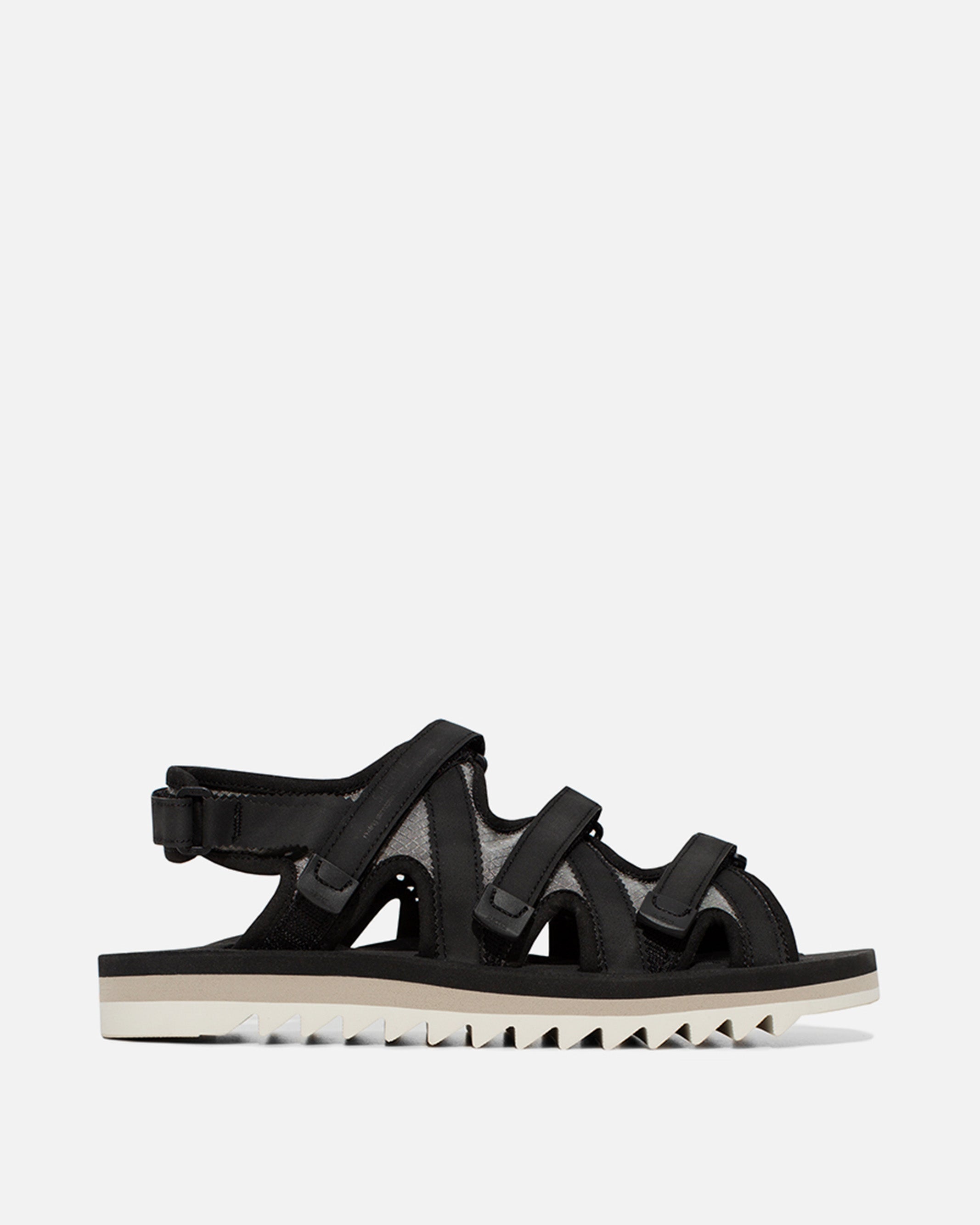 John elliott x suicoke zip sandals in black