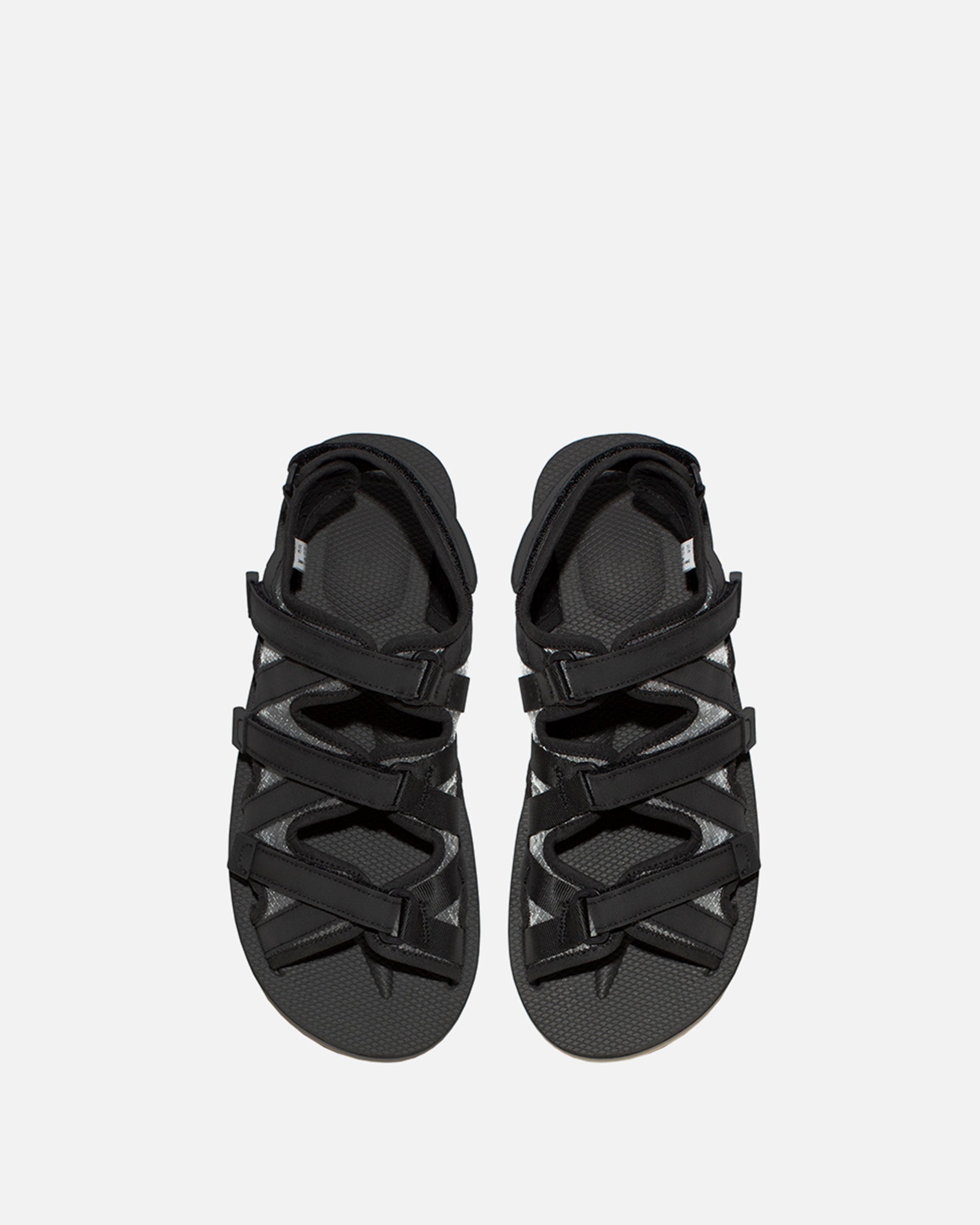 John elliott x suicoke zip sandals in black