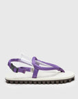 SUICOKE GUT sandals with purple & ivory nylon upper, purple & ivory midsole and sole, strap and logo patch. From Spring/Summer 2023 collection on SUICOKE Official US & Canada Webstore. OG-246 PURPLE X IVORY