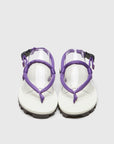 SUICOKE GUT sandals with purple & ivory nylon upper, purple & ivory midsole and sole, strap and logo patch. From Spring/Summer 2023 collection on SUICOKE Official US & Canada Webstore. OG-246 PURPLE X IVORY