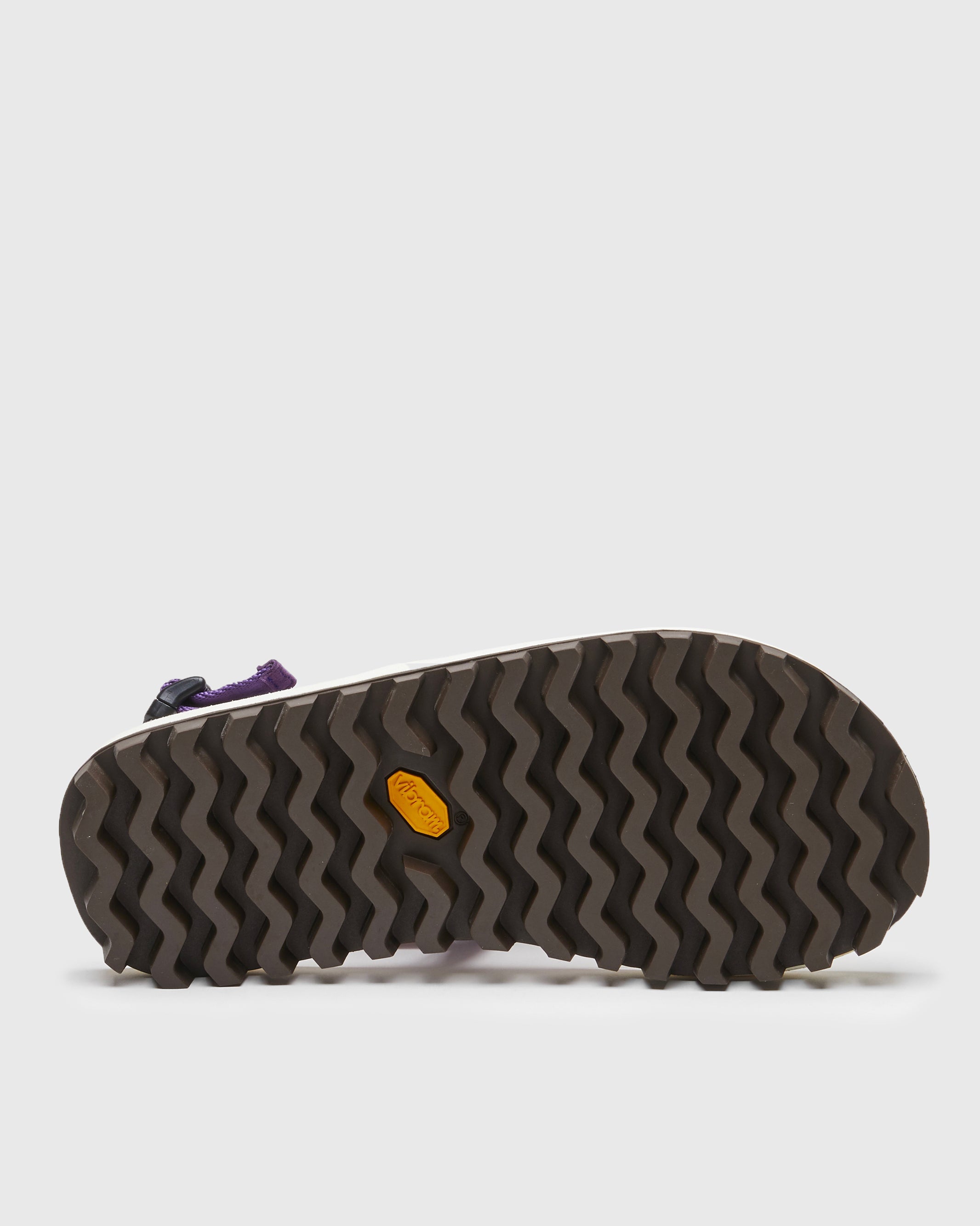 SUICOKE GUT sandals with purple & ivory nylon upper, purple & ivory midsole and sole, strap and logo patch. From Spring/Summer 2023 collection on SUICOKE Official US & Canada Webstore. OG-246 PURPLE X IVORY