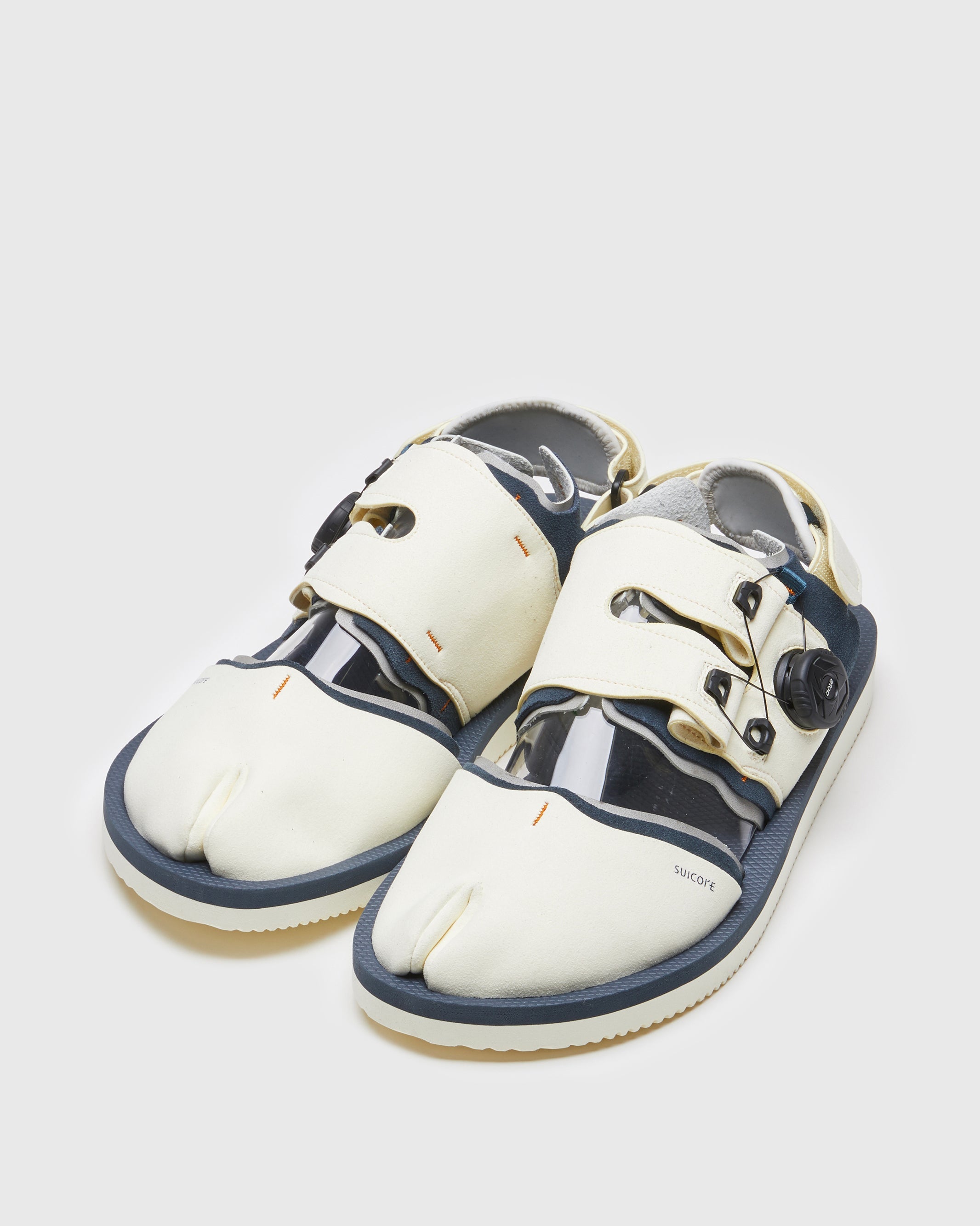 SUICOKE HAKU-ab SANDALS - IVORY X NAVY. From Spring/Summer 2023 collection on SUICOKE Official US & Canada Webstore.