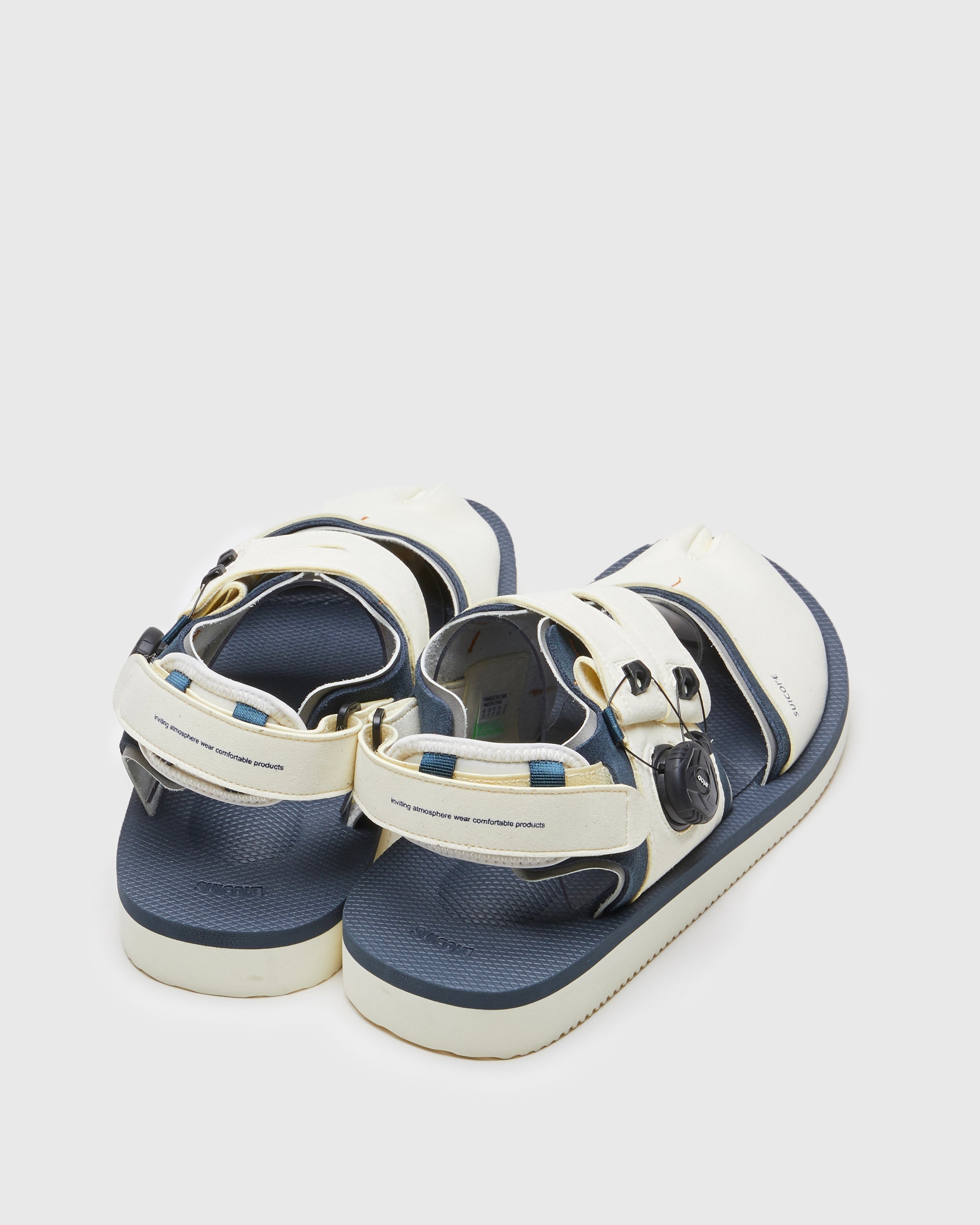 SUICOKE HAKU-ab SANDALS - IVORY X NAVY. From Spring/Summer 2023 collection on SUICOKE Official US & Canada Webstore.