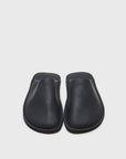 SUICOKE LIPPER slides with PU Leather upper, black flat-type original sole. From SS22 collection on SUICOKE Official US & Canada Webstore.