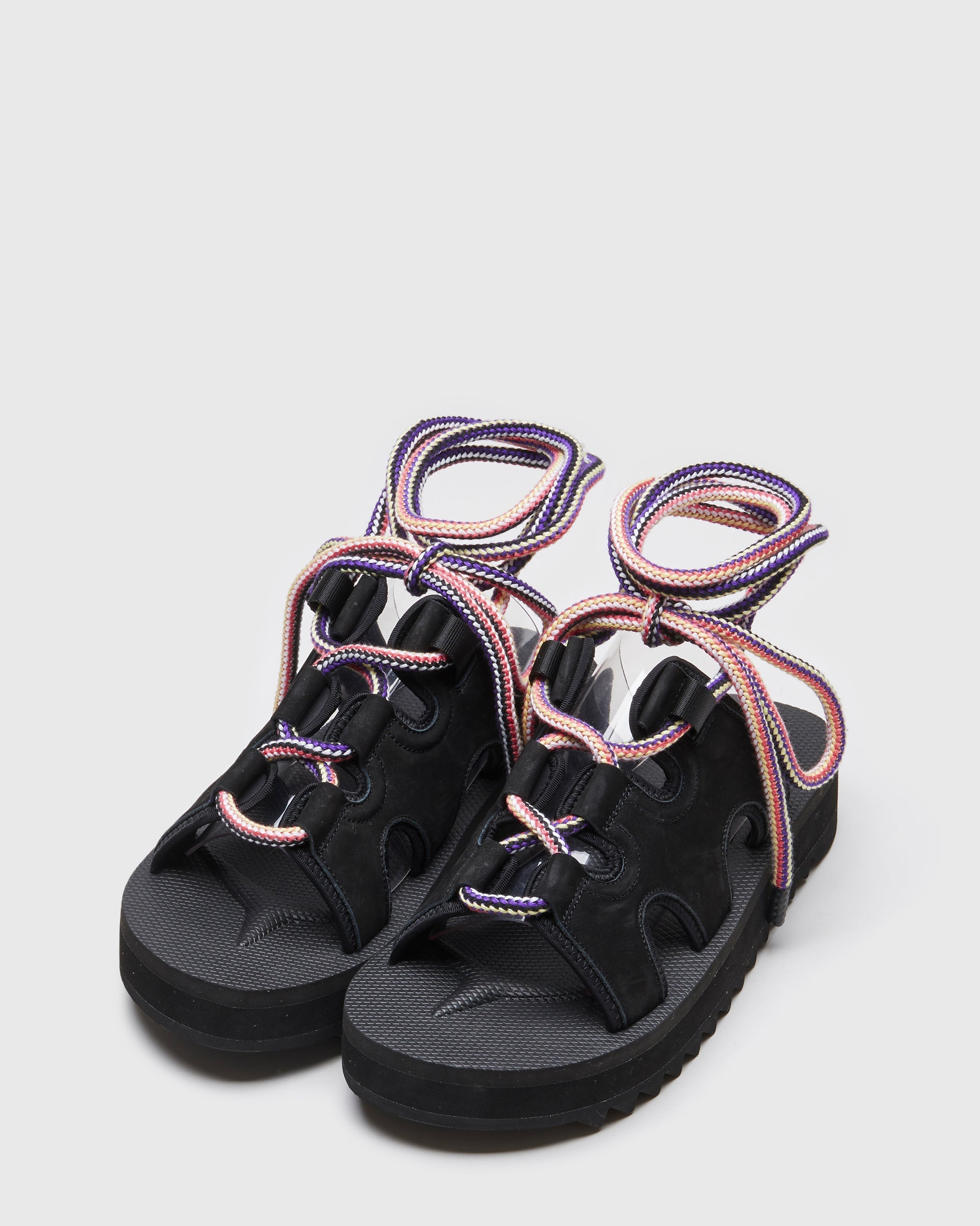 SUICOKE RAY-AB slides with black nylon upper, black midsole and sole, strap and logo patch. From Spring/Summer 2023 collection on SUICOKE Official US & Canada Webstore. OG-326AB BLACK