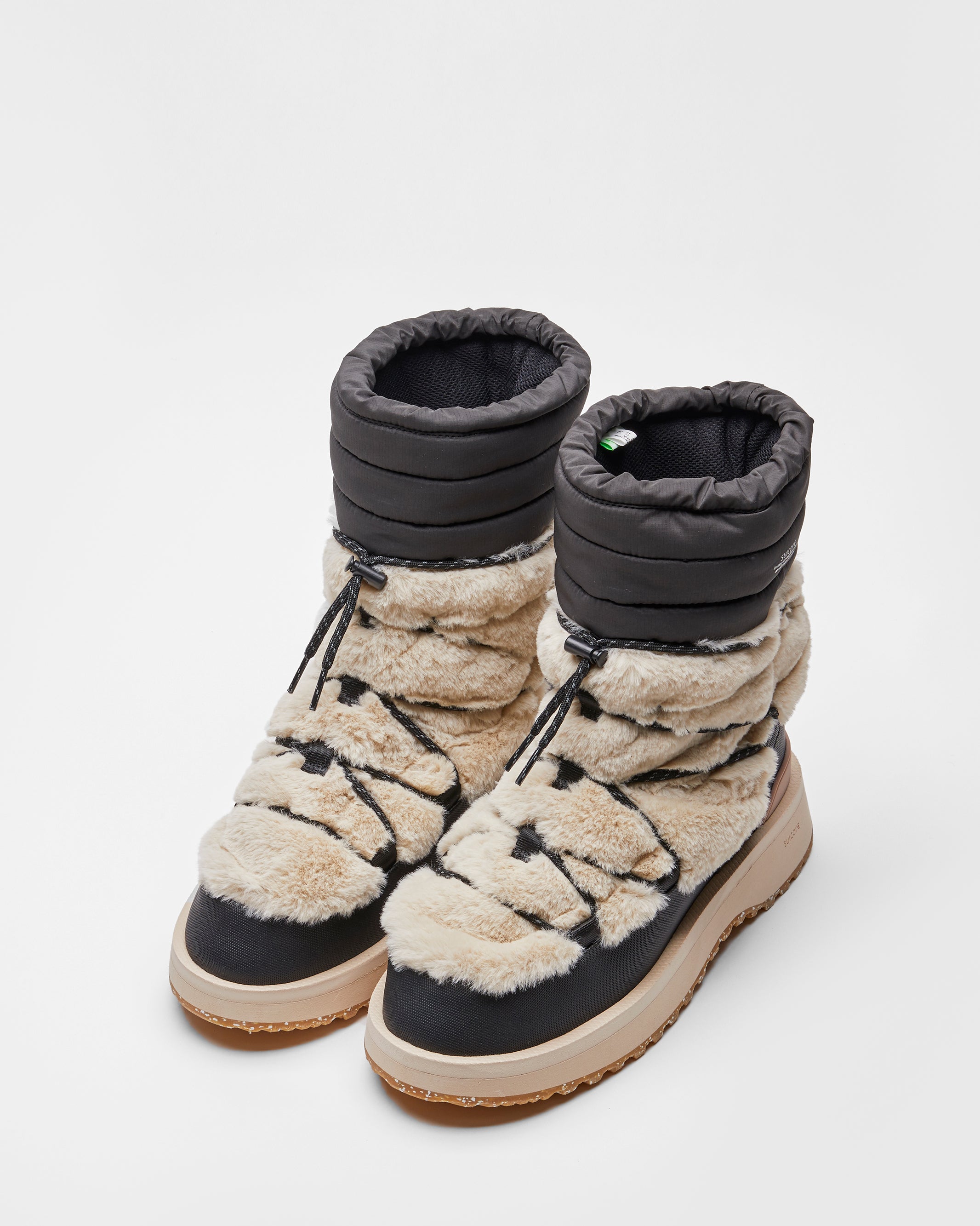 SUICOKE BOWER-ab-HI-FUR in Black/Beige OG-340AB-HI-FUR | Shop from eightywingold an official brand partner for SUICOKE Canada and US.