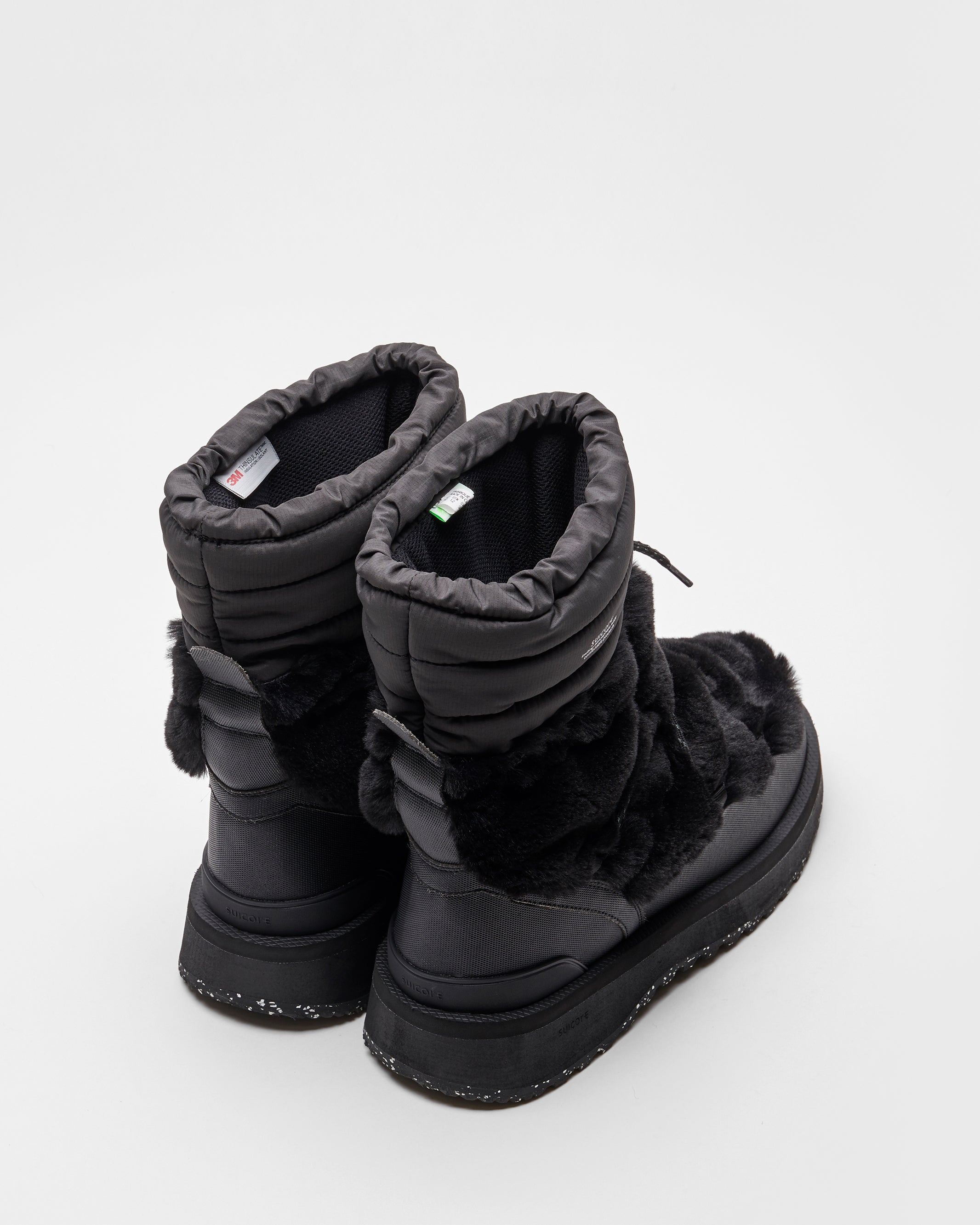 SUICOKE BOWER-ab-HI-FUR high top ankle boots with black nylon upper and trek sole. From Fall/Winter 2023 collection on SUICOKE Official US & Canada Webstore.