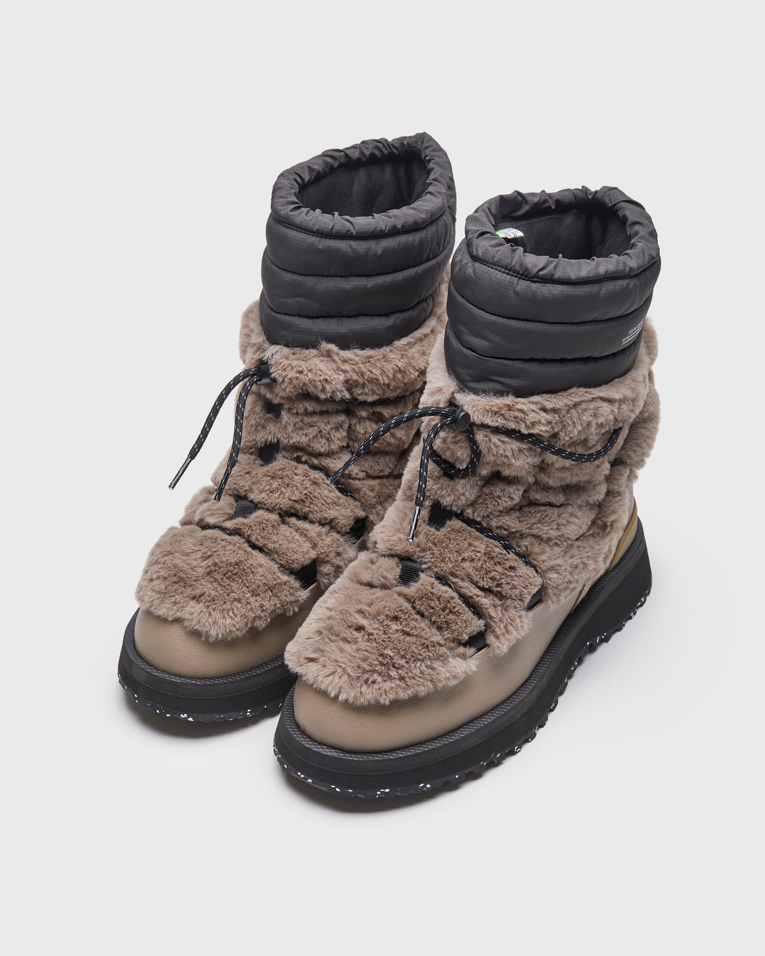 Shop BOWER-TRab-HI-FUR (OG-340TRab-HI-FUR) in TAUPE/BLACK  From Fall Winter 2024 collection on SUICOKE Official US & Canada Webstore | suicoke.ca.