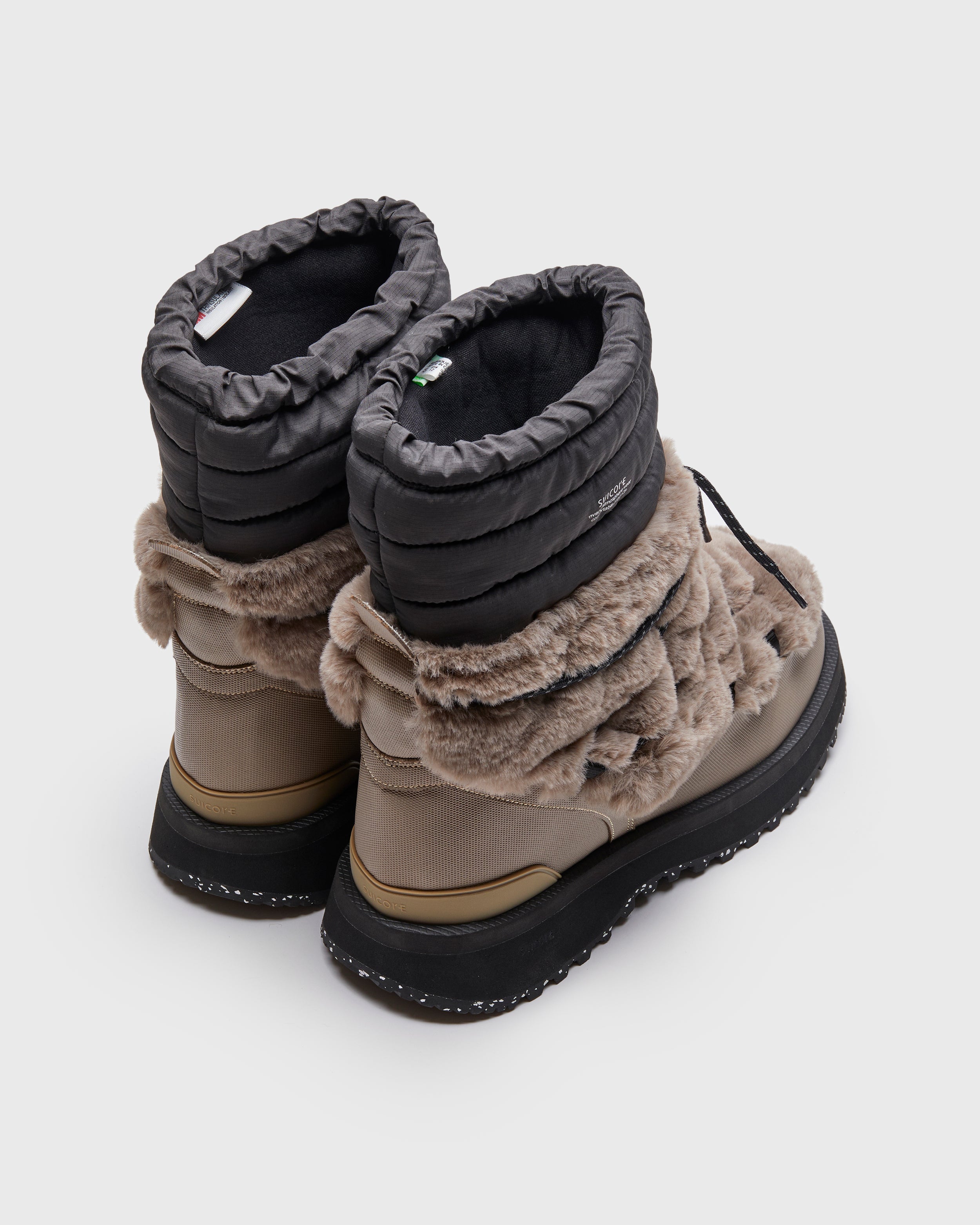 Shop BOWER-TRab-HI-FUR (OG-340TRab-HI-FUR) in TAUPE/BLACK  From Fall Winter 2024 collection on SUICOKE Official US & Canada Webstore | suicoke.ca.