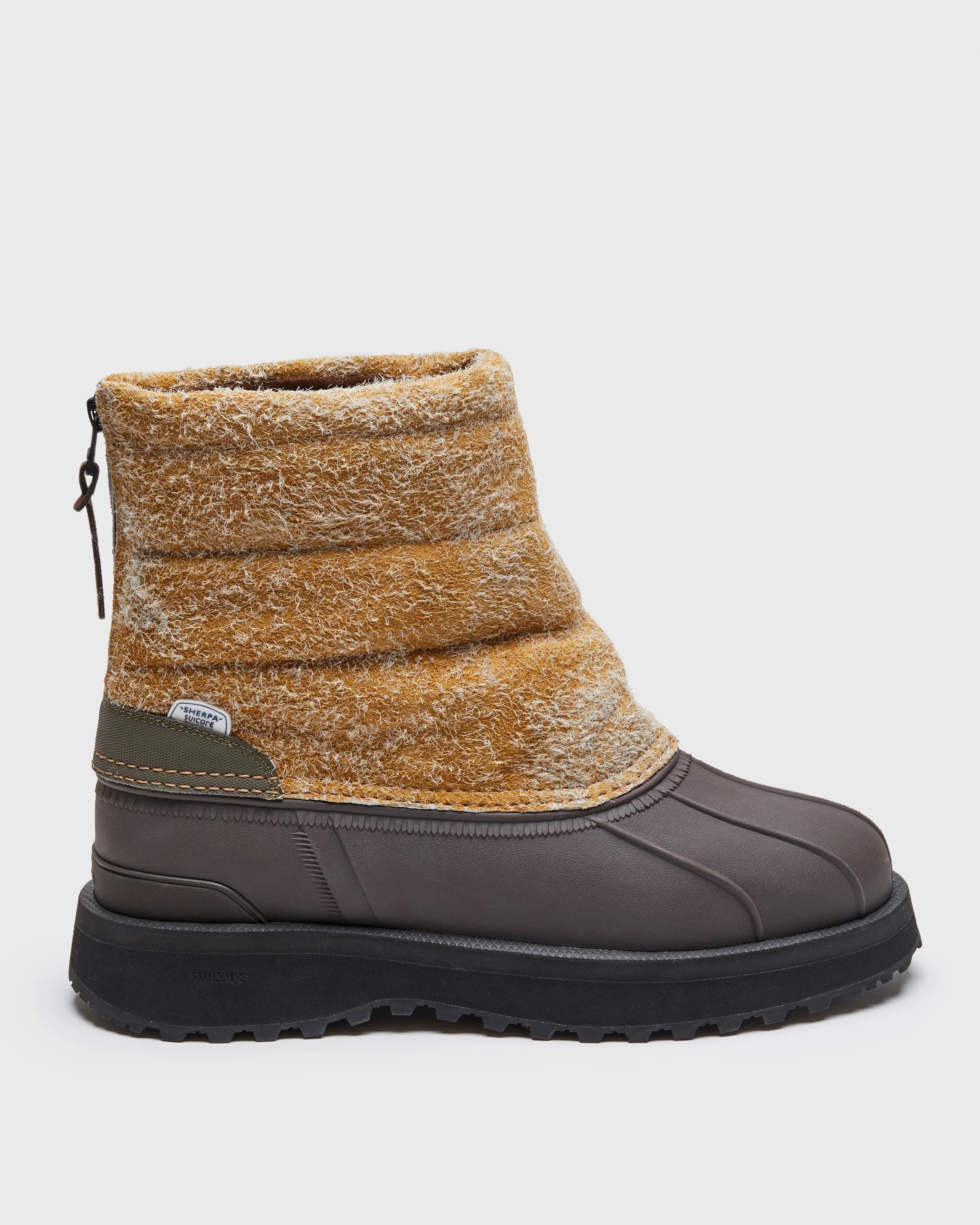 SUICOKE BOWAL-HSTRwpab - Yellow Moss & Brown BOOTS From Fall/Winter 2024 collection on SUICOKE Official US & Canada Webstore. OG-378HSTRWPAB YELLOW MOSS X BROWN