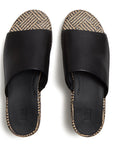 Platforms Graphic-Weave Leather Heeled Slides