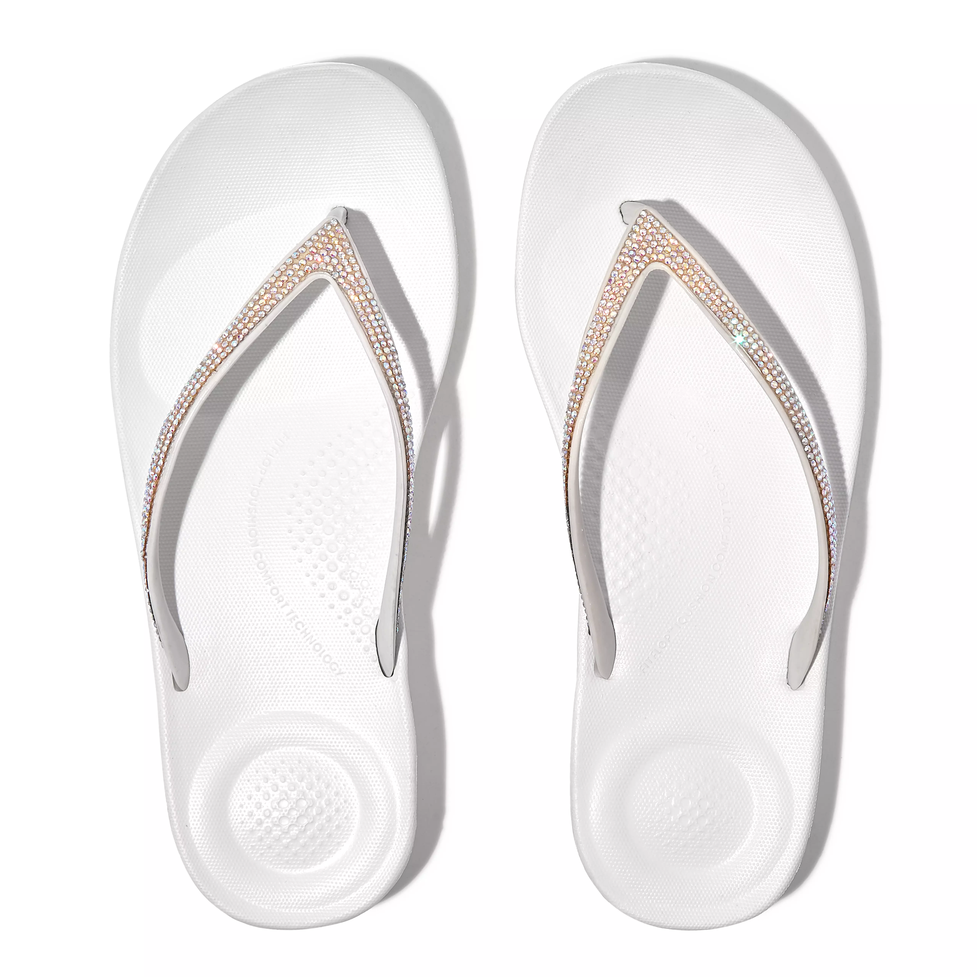 FITFLOP Iqushion Sparkle in White R08 | Shop from eightywingold an official brand partner for Fitflop Canada and US.