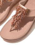 FITFLOP Rumba Beaded Metallic Toe-Post Sandals in Pink HI7 | Shop from eightywingold an official brand partner for Fitflop Canada and US.