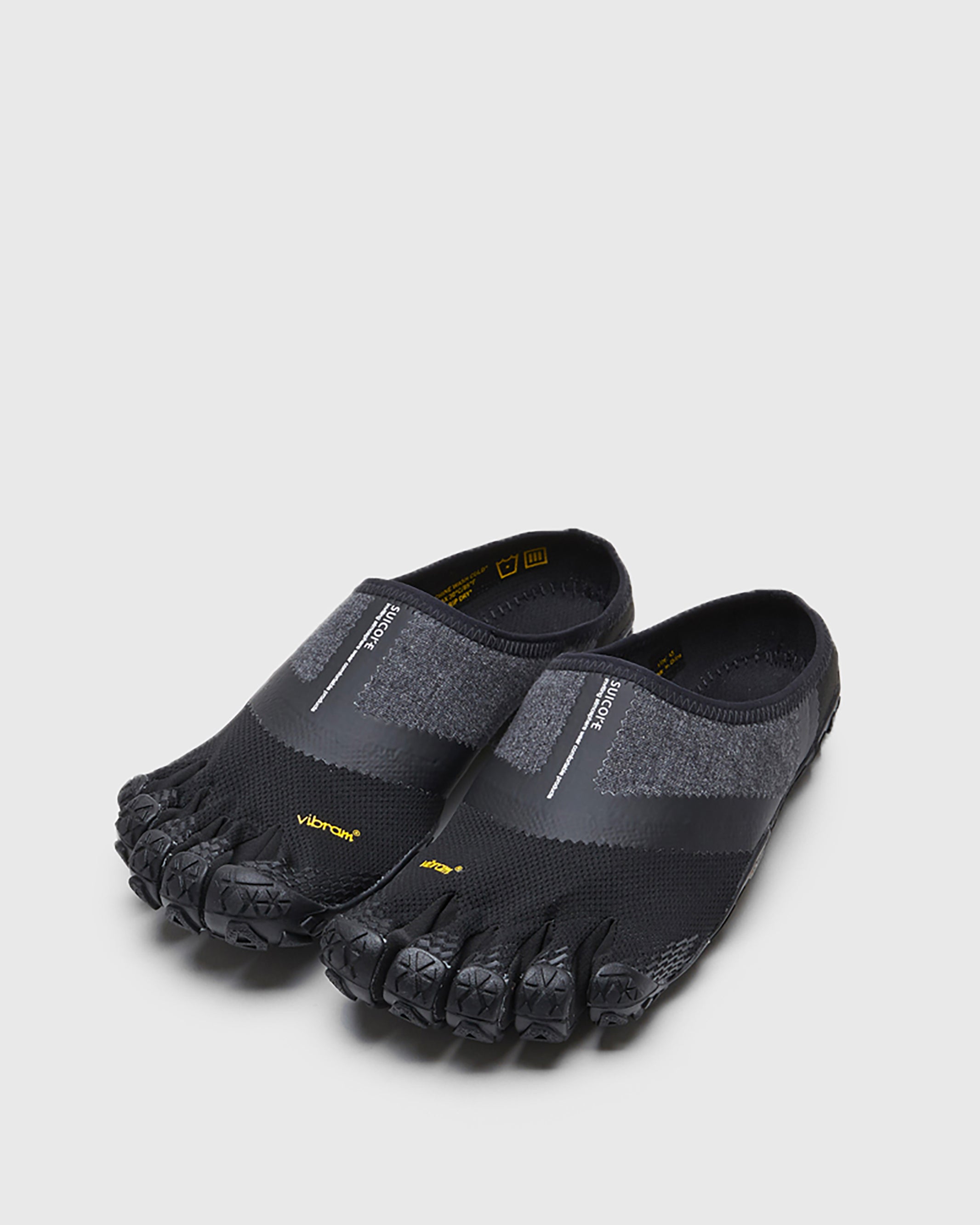 SUICOKE NIN-SABO shoes with black poly hemp upper, black Vibram MegaGrip sole. From Spring/Summer 2022 collection on SUICOKE Official US & Canada Webstore.