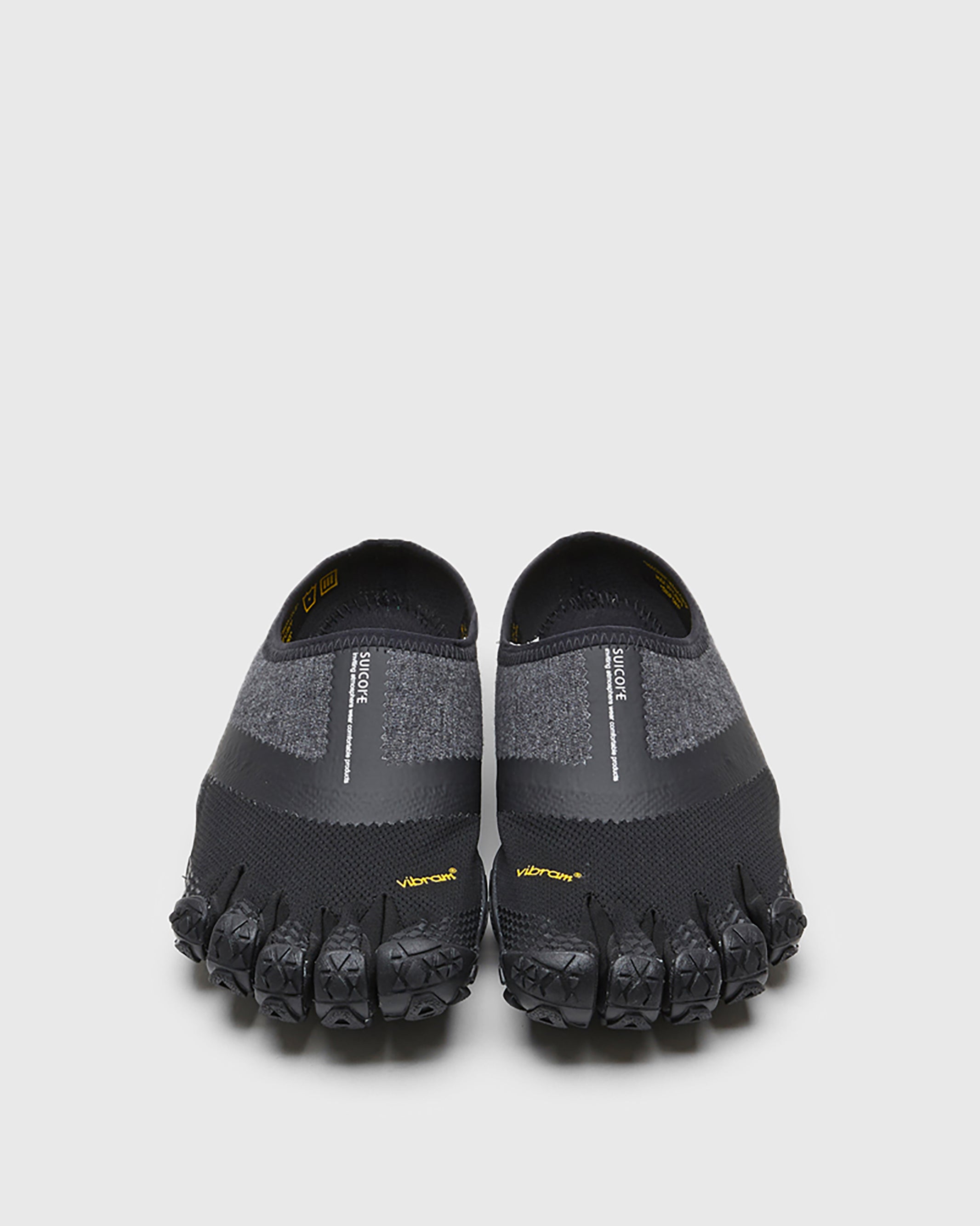 SUICOKE NIN-SABO shoes with black poly hemp upper, black Vibram MegaGrip sole. From Spring/Summer 2022 collection on SUICOKE Official US & Canada Webstore.