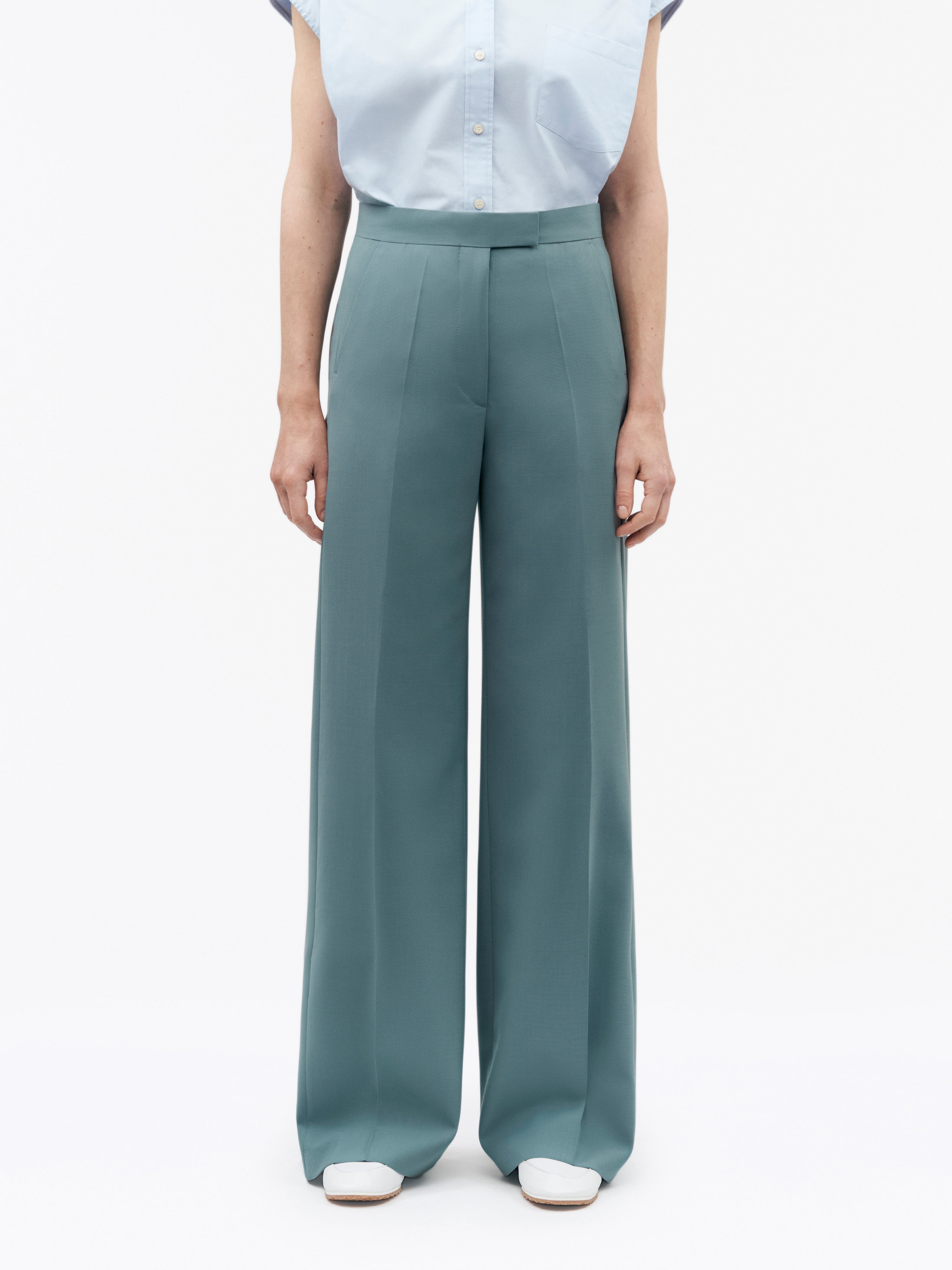 TIGER OF SWEDEN Irez Trousers in Teal S70902029 | eightywingold 