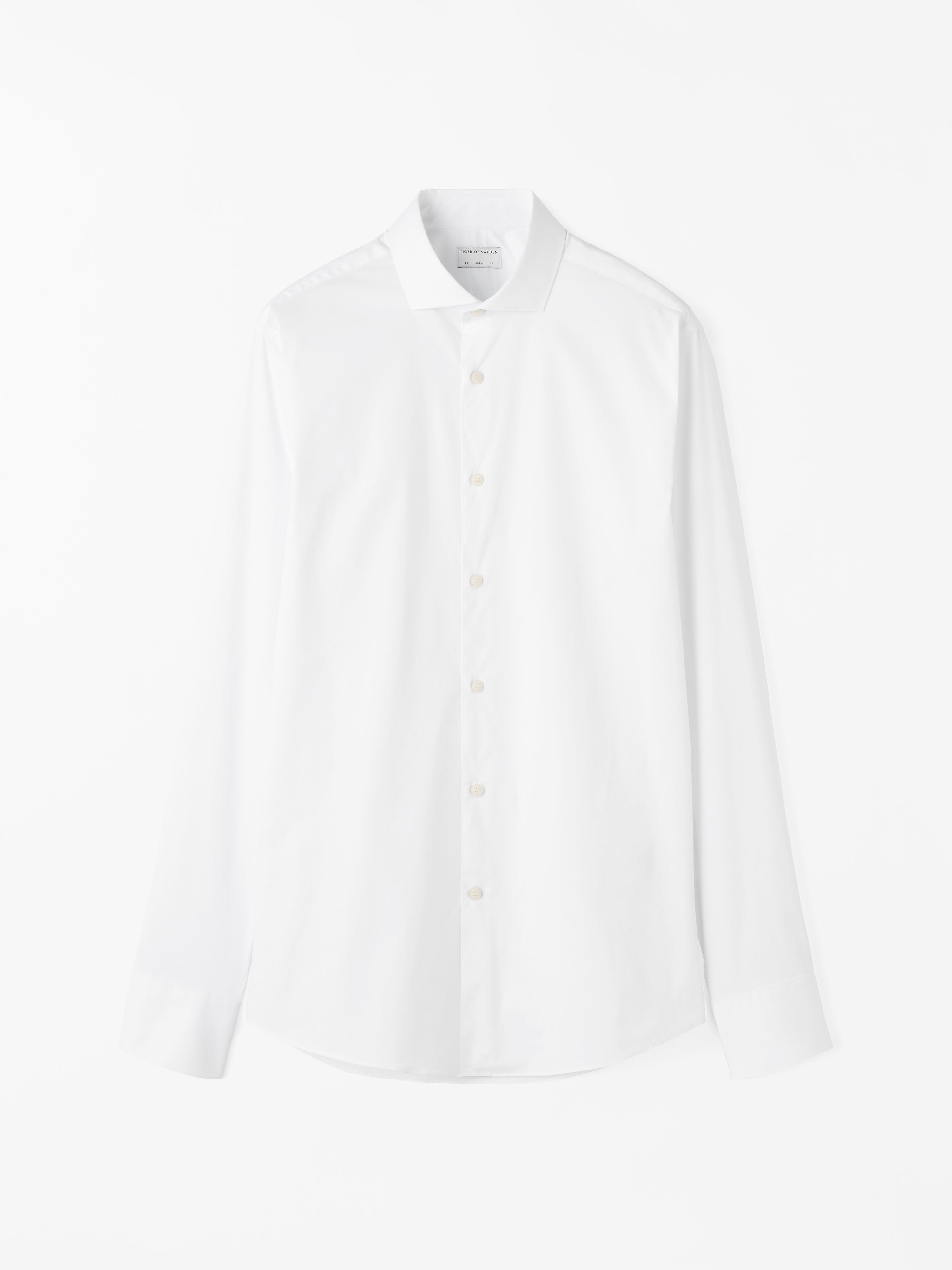 TIGER OF SWEDEN Farrell 5 Shirt in Pure White T68997005Z | eightywingold