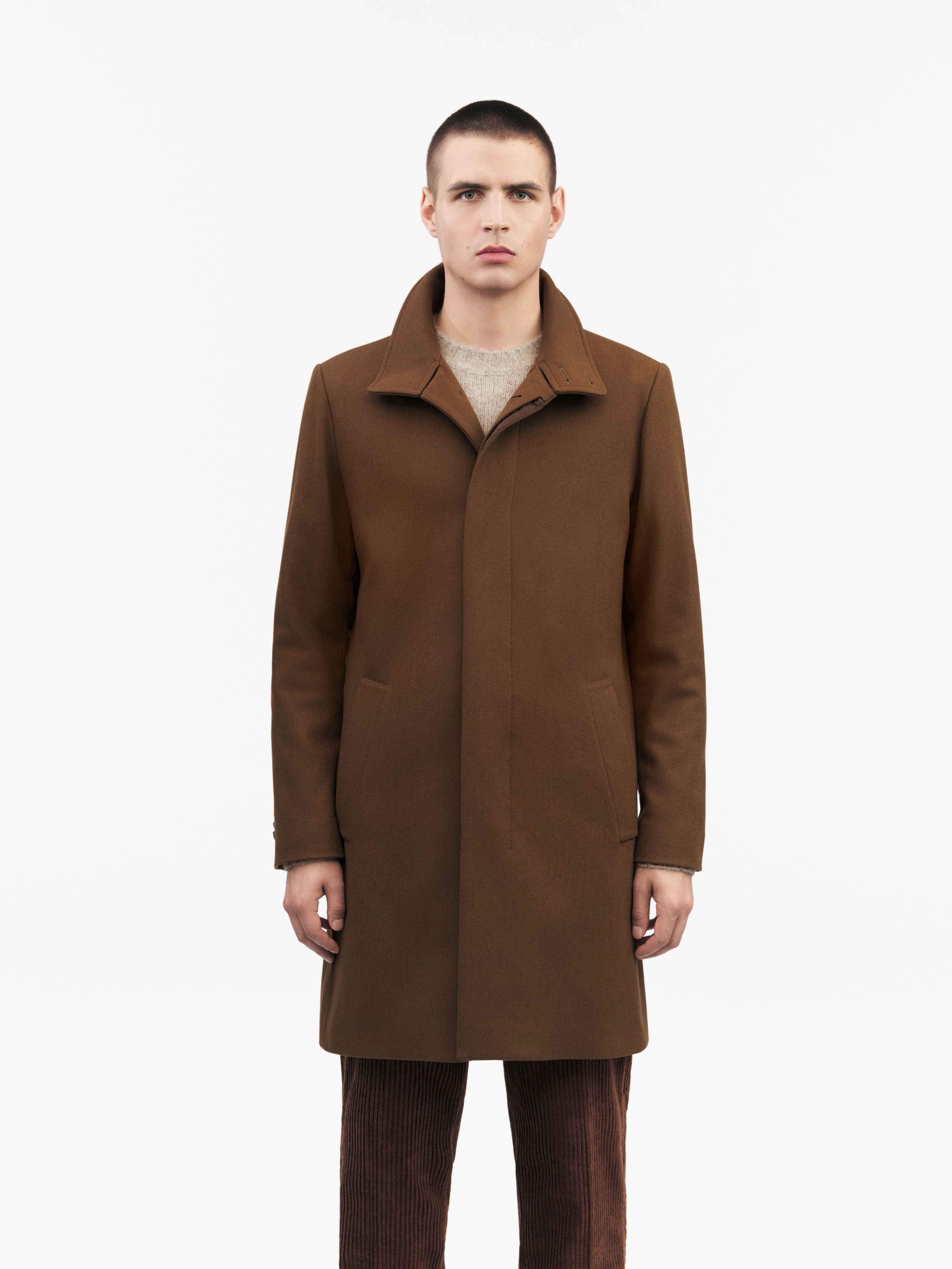 TIGER OF SWEDEN Aleric Coat in Light Brown T70419007 | eightywingold 