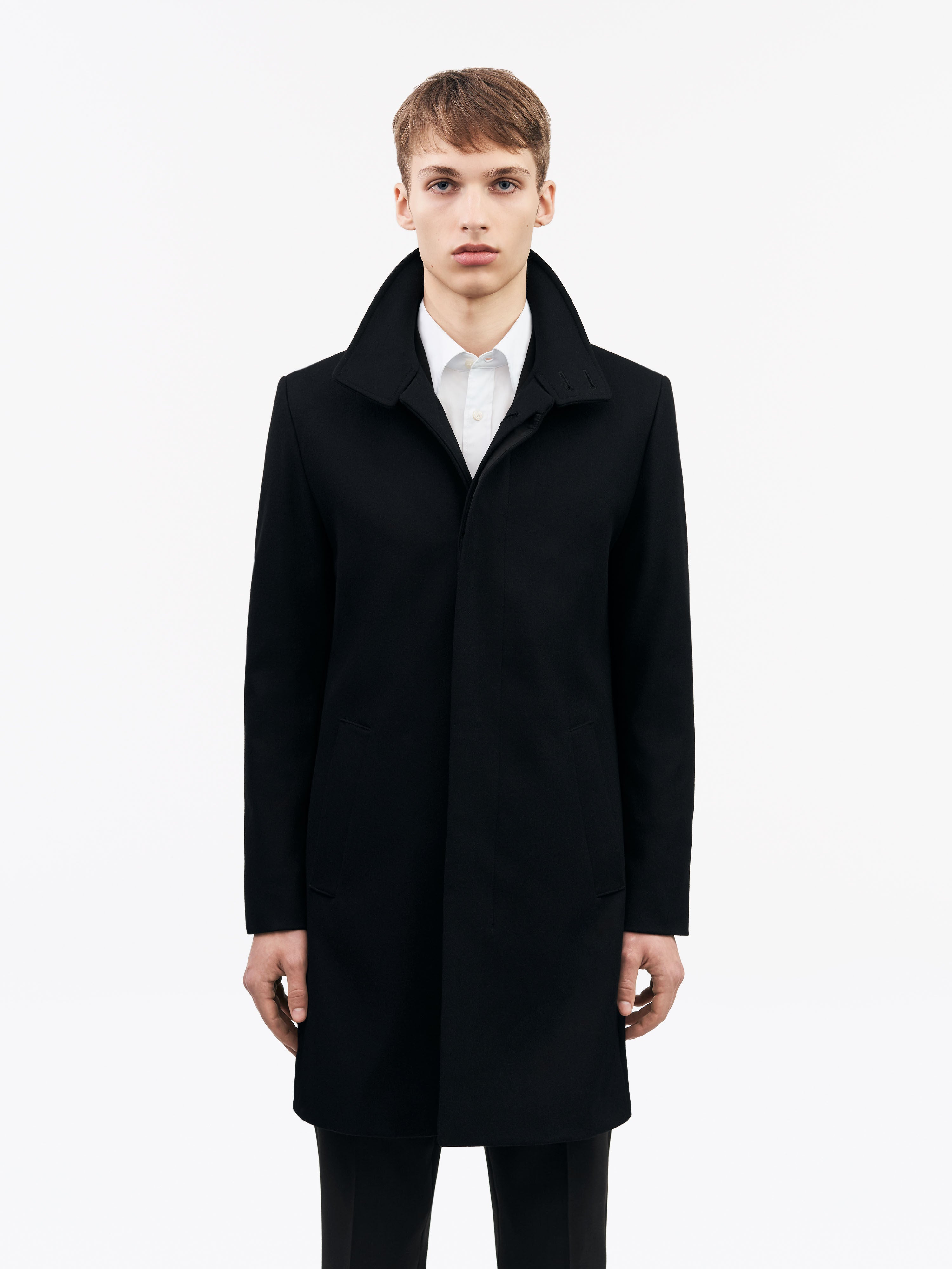 TIGER OF SWEDEN Aleric Coat in Black T70420007 | eightywingold 